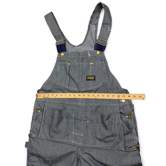 Vtg Sears Bib Overalls 40x30 Hickory Striped Railroad Toughskins Union Made USA - Picture 13 of 16